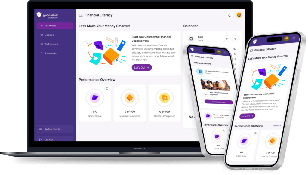 classroom app demo hero art colleges landing page@2x