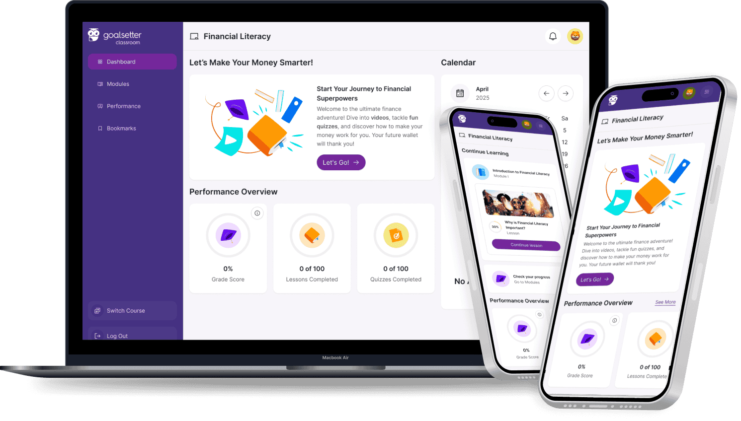 classroom app demo hero art colleges landing page@2x