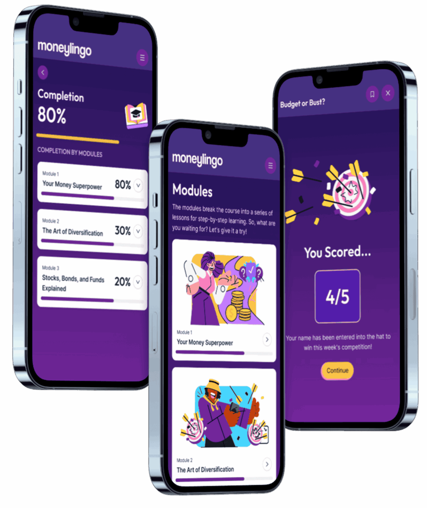 triple phone moneylingo mockup